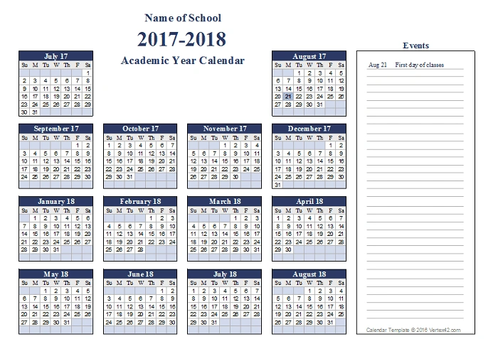 Academic Calendar Highlights Overview. 1