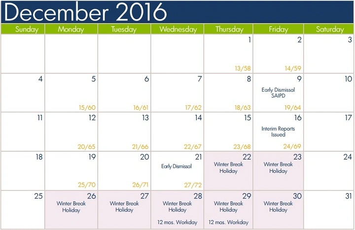 Williamsburg School Calendarsss