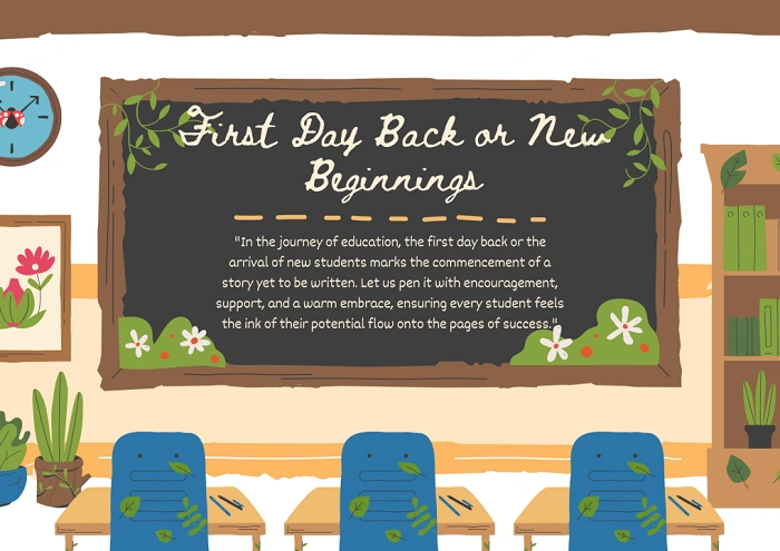 The First Day of School A New Beginning 1