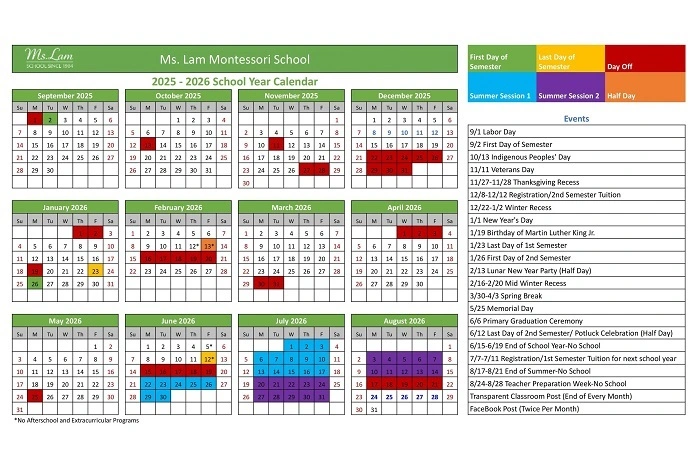 cliff valley school calendar 4