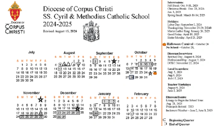 st charles school calendar 8