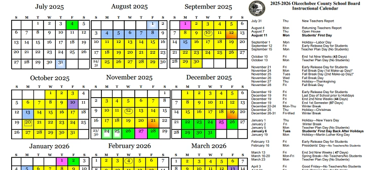 everglades high school calendar